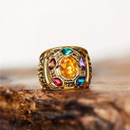 Boho Multicolor Gemstone Statement Ring