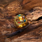 Boho Multicolor Gemstone Statement Ring