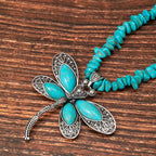 Boho Turquoise Dragonfly Necklace