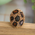 Bold Leopard Gemstone Ring