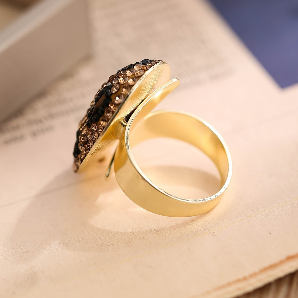 Bold Leopard Gemstone Ring