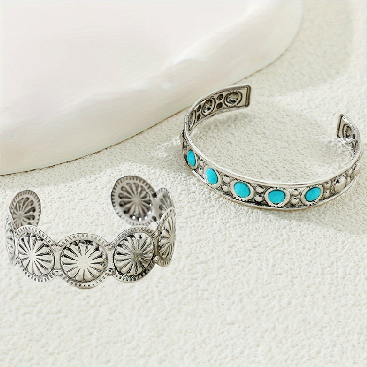 Turquoise Concho Bracelet Set