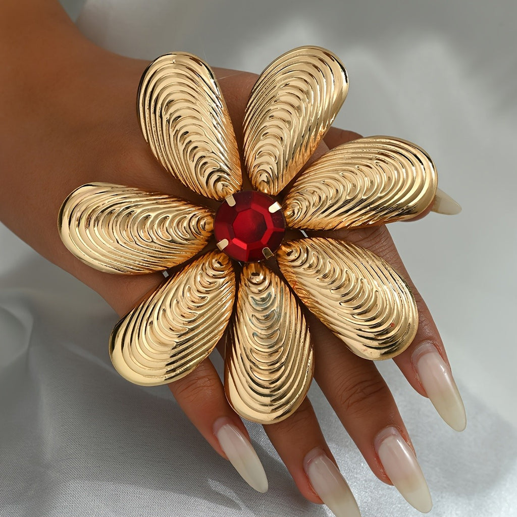 Bold Floral Statement Ring