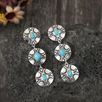 Boho Turquoise Moon Drop Earrings