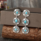 Boho Turquoise Moon Drop Earrings