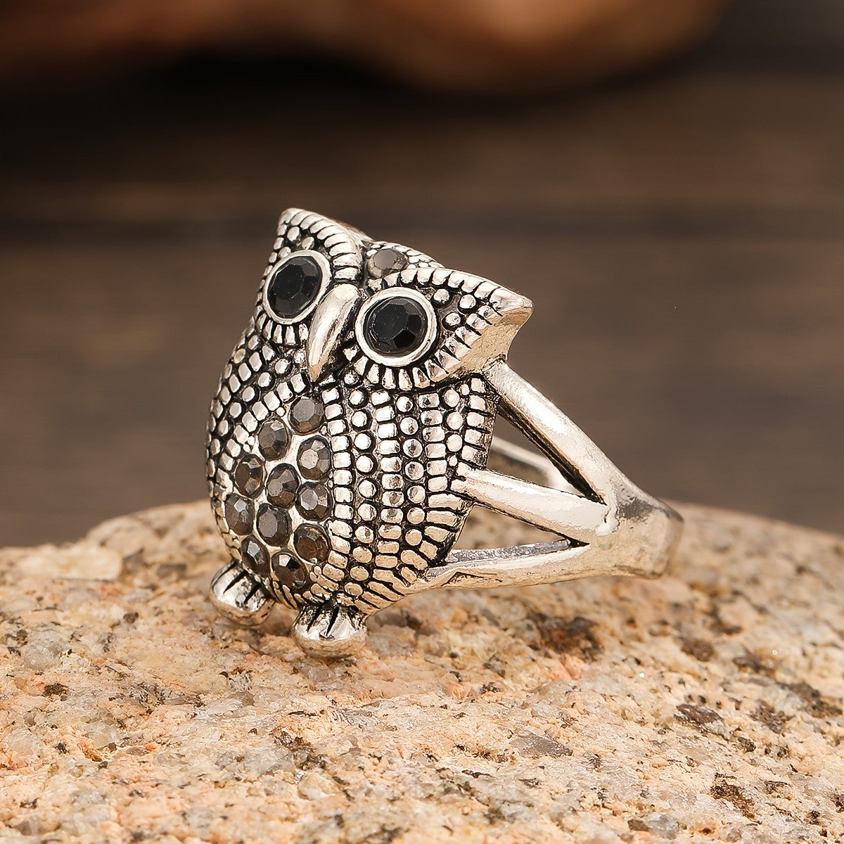 Whimsical Owl Statement Ring