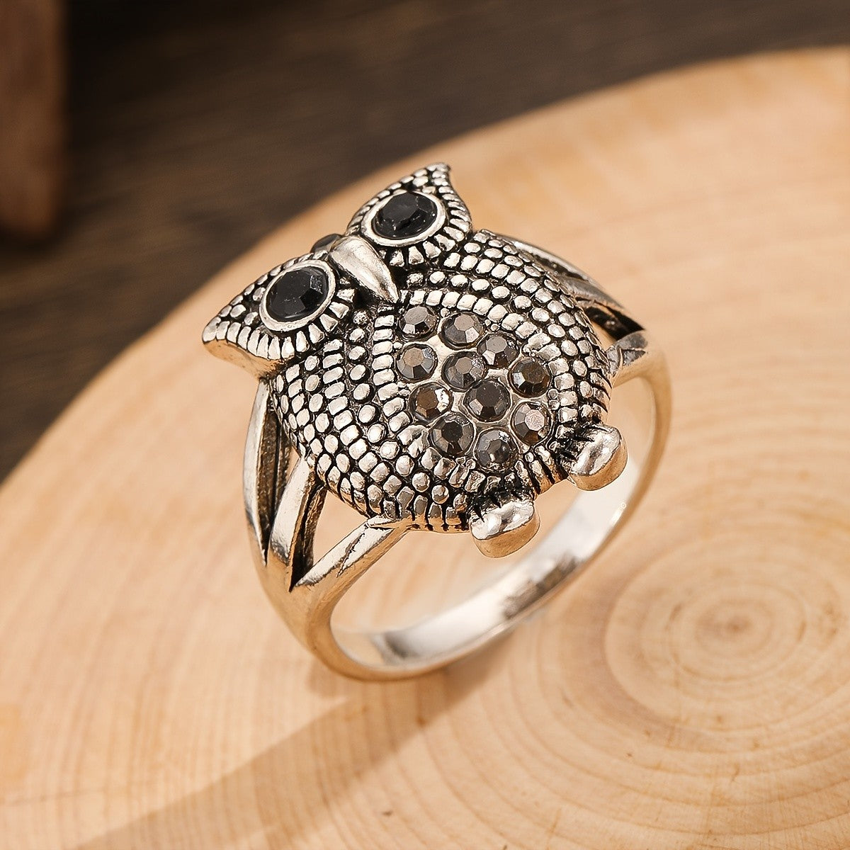 Whimsical Owl Statement Ring