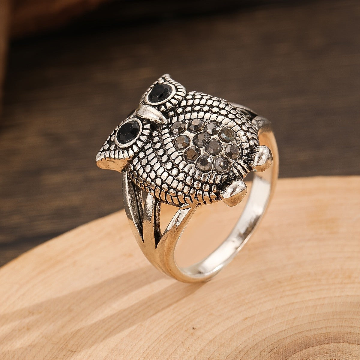 Whimsical Owl Statement Ring