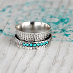 Boho Turquoise Spinner Ring