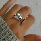 Boho Turquoise Spinner Ring
