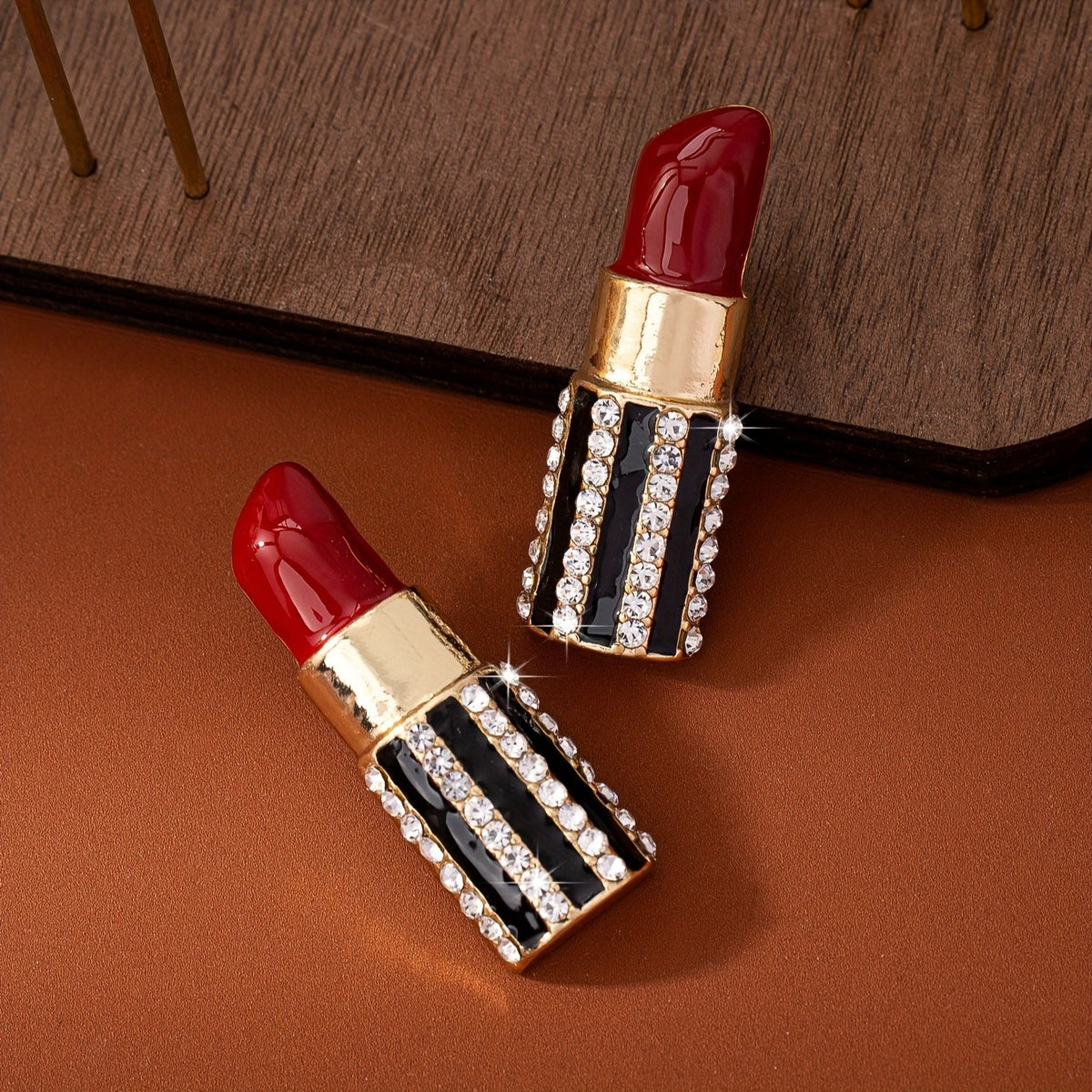 Bold Lipstick Drop Earrings