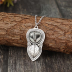 Boho Owl Leaf Pendant Necklace