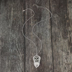 Boho Owl Leaf Pendant Necklace