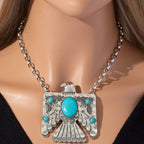 Boho Eagle Turquoise Necklace