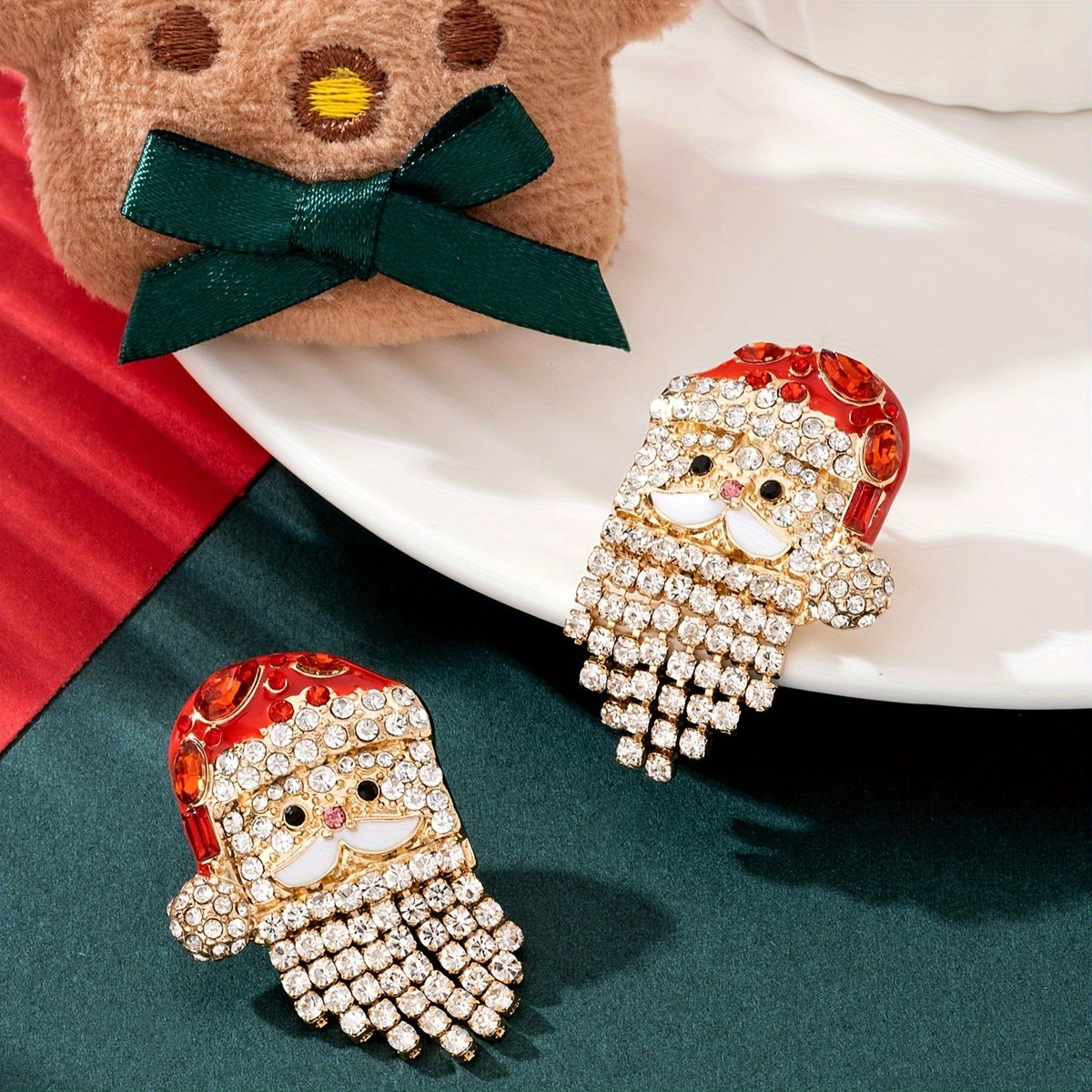 Whimsical Santa Drop Earrings