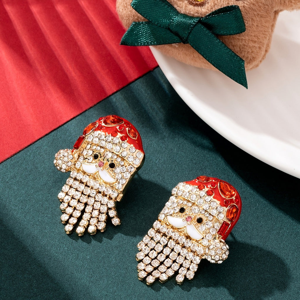 Whimsical Santa Drop Earrings