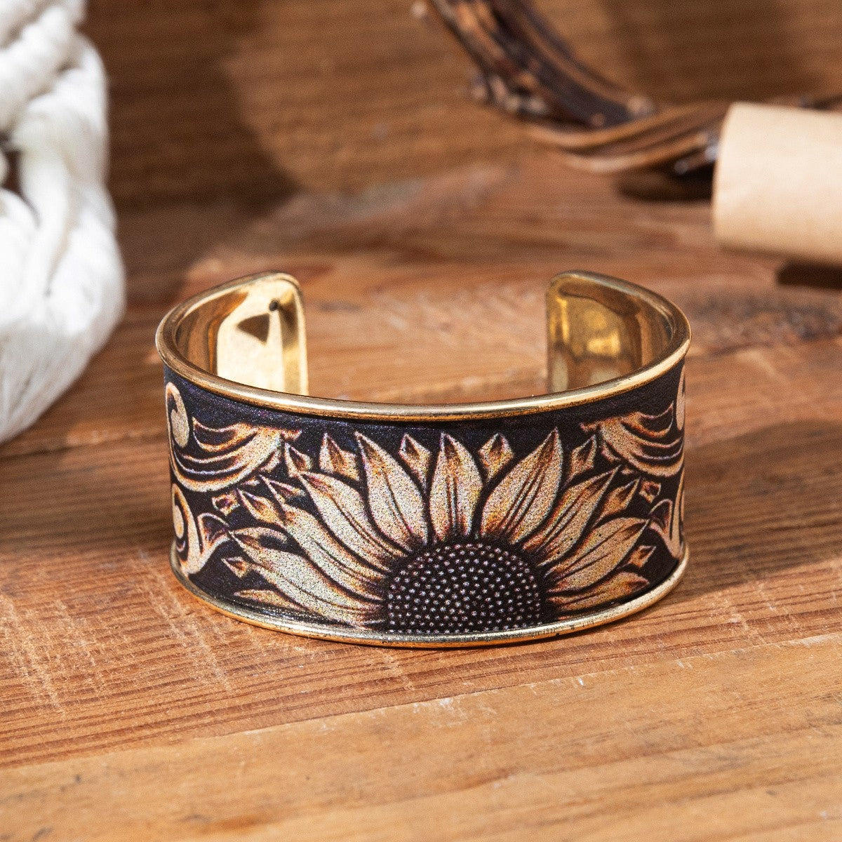 Western Desert Scene Cuff Bracelet