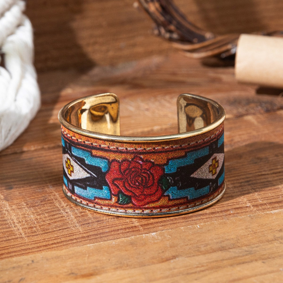 Western Desert Scene Cuff Bracelet