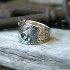 Textured Dragonfly Gemstone Ring