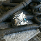 Textured Dragonfly Gemstone Ring