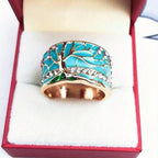 Turquoise Tree of Life Statement Ring