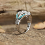 Turquoise Sunburst Statement Ring