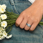 Turquoise Floral Statement Ring