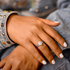 Turquoise Floral Statement Ring