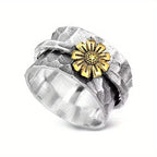 Textured Daisy Statement Ring