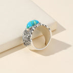 Ornate Turquoise Heart Ring