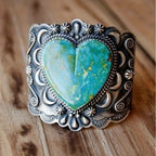 Ornate Turquoise Heart Ring