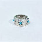 Boho Floral Turquoise Ring