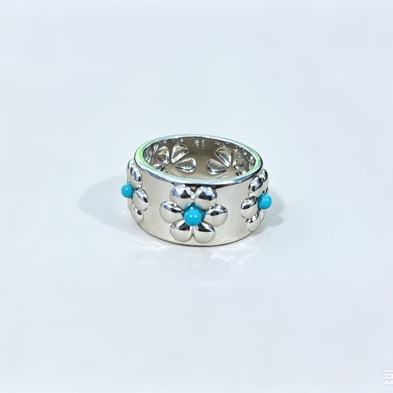 Boho Floral Turquoise Ring