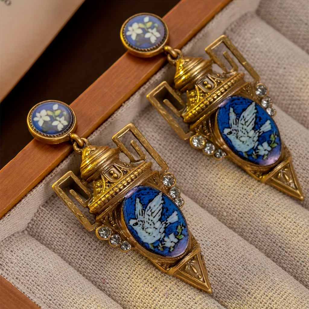 Elegant Flying Bird Drop Earrings