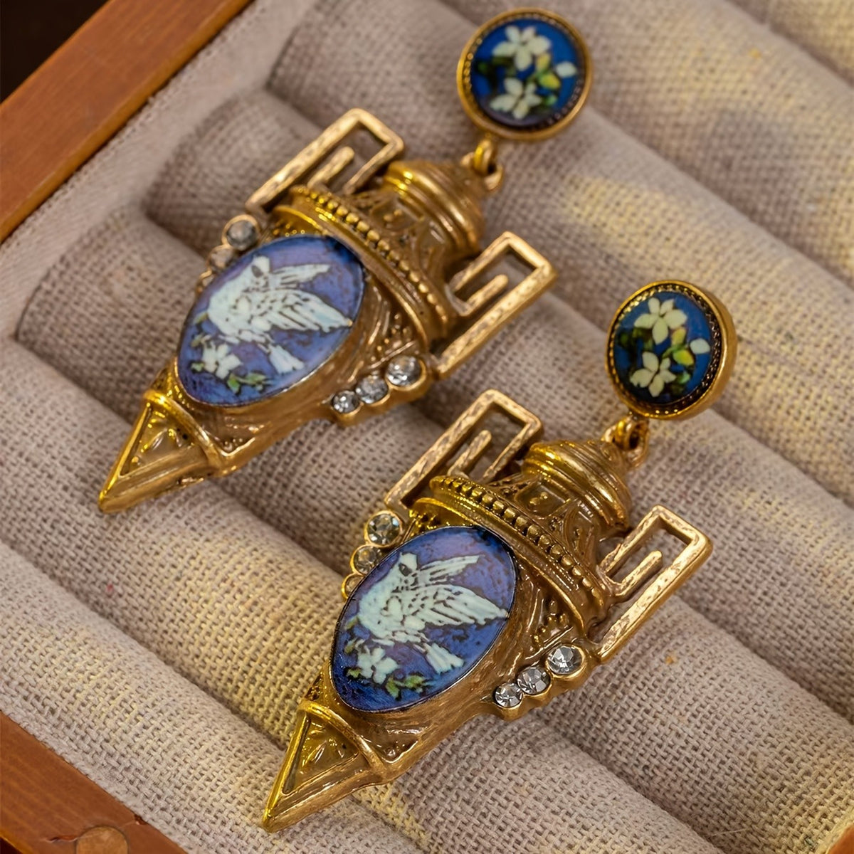 Elegant Flying Bird Drop Earrings