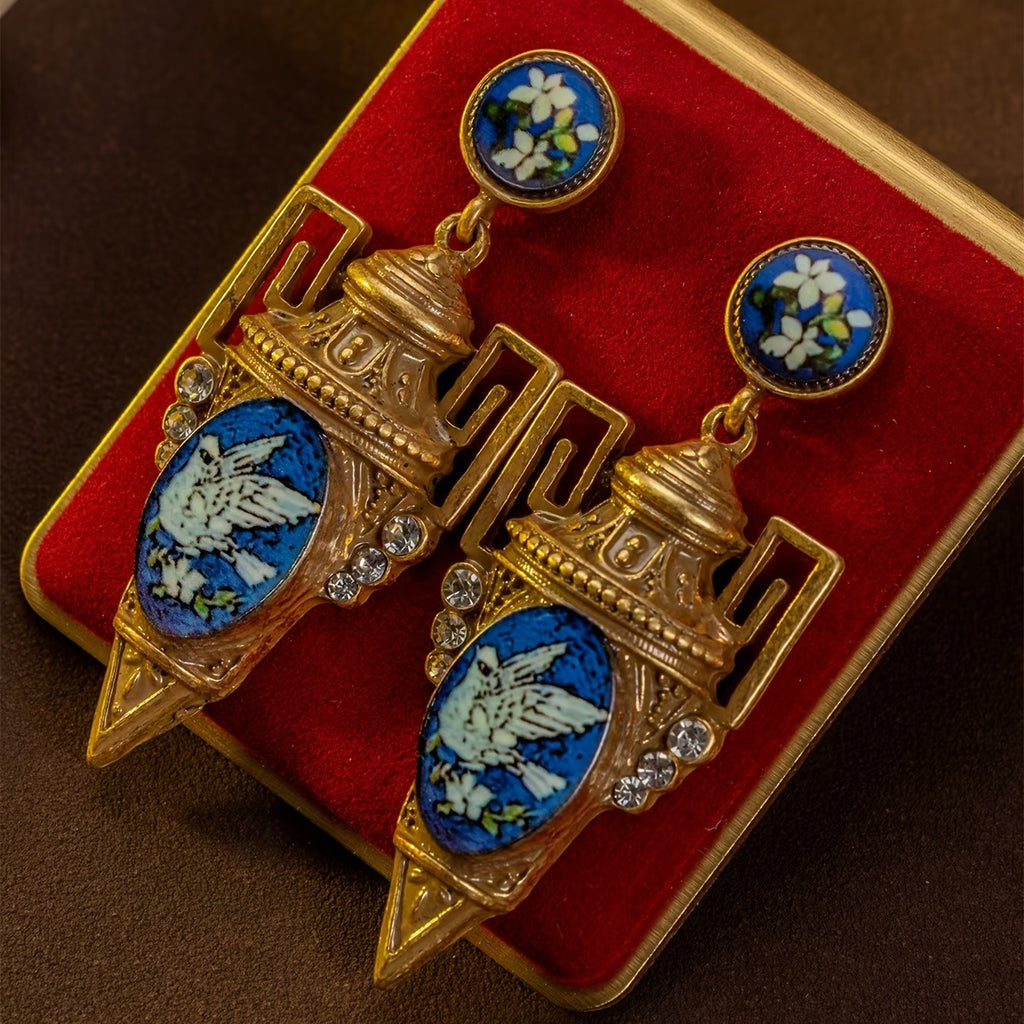 Elegant Flying Bird Drop Earrings