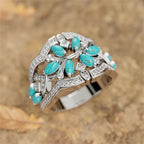 Boho Turquoise Vine Statement Ring