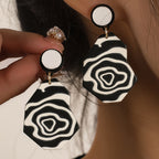 Graphic Swirl Drop Earrings