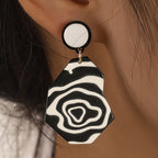 Graphic Swirl Drop Earrings