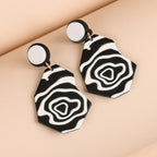 Graphic Swirl Drop Earrings
