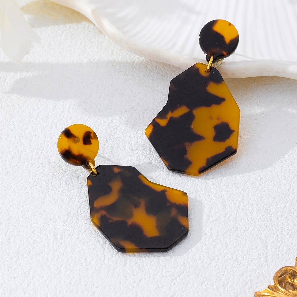 Graphic Swirl Drop Earrings
