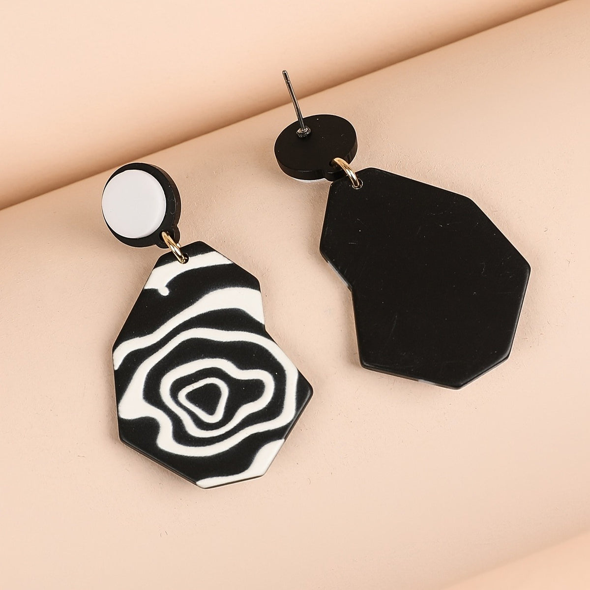 Graphic Swirl Drop Earrings
