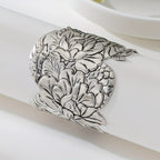 Elegant Floral Snake Cuff Bracelet