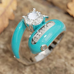 Whimsical Turquoise Dolphin Ring