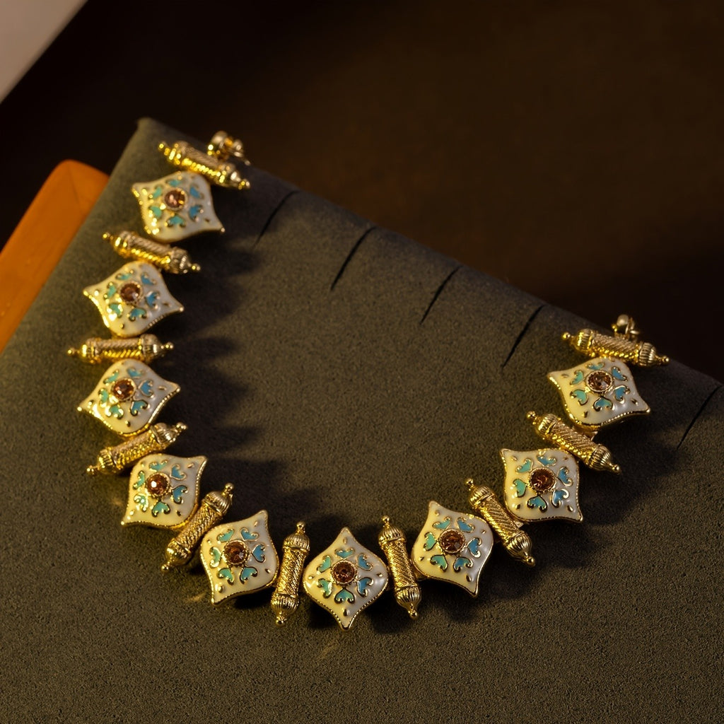 Regal Enamel Shield Bracelet