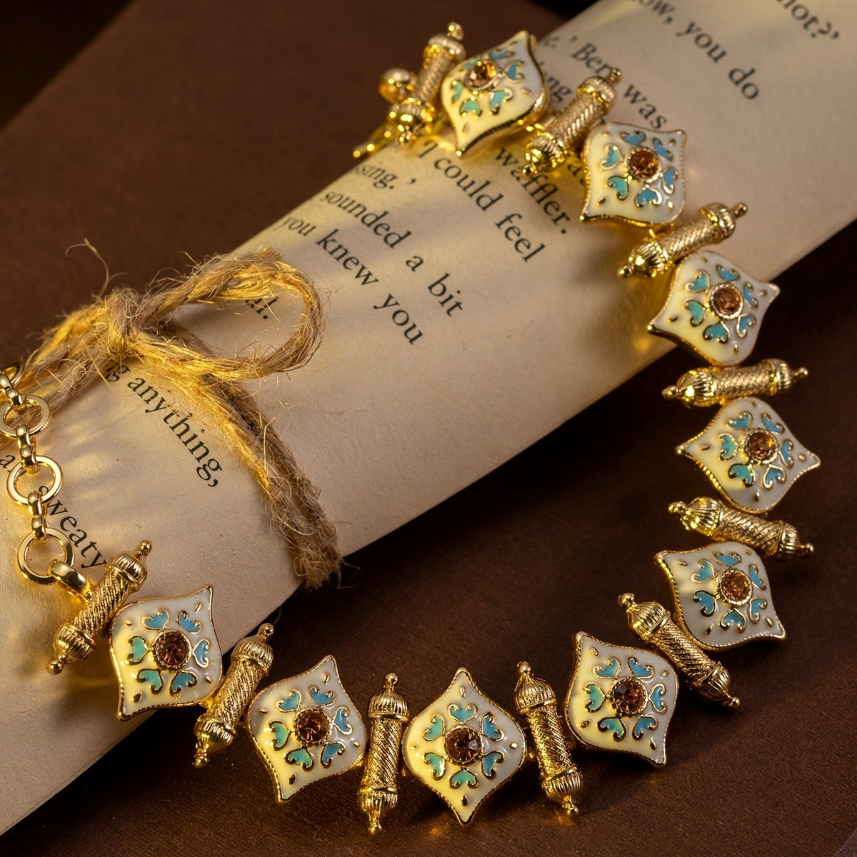Regal Enamel Shield Bracelet