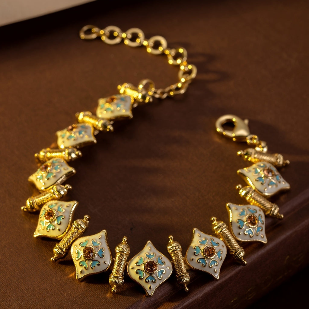 Regal Enamel Shield Bracelet
