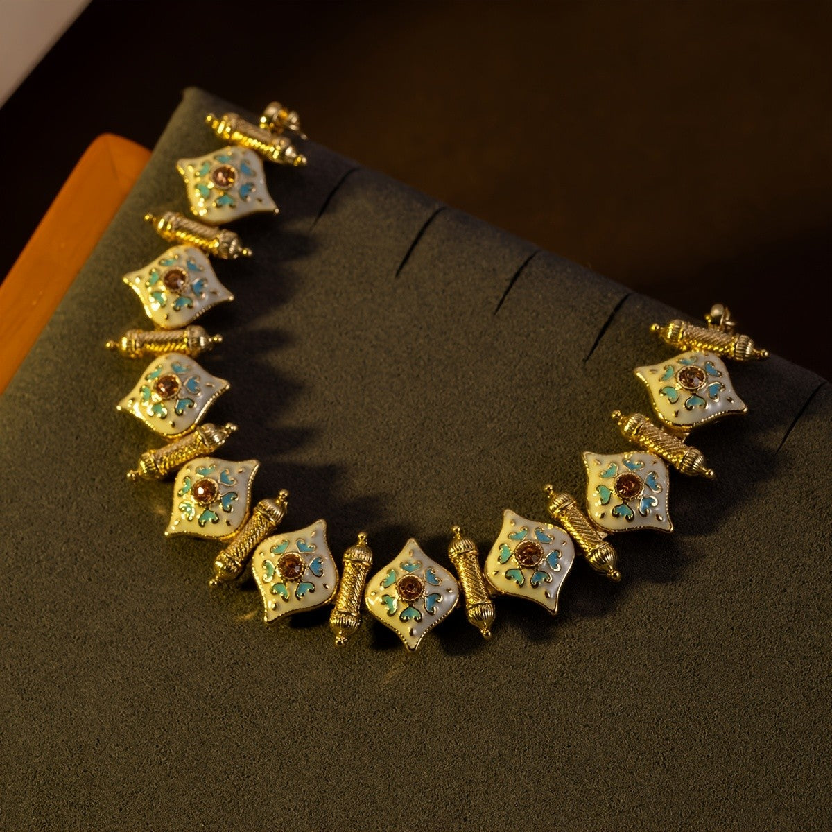 Regal Enamel Shield Bracelet