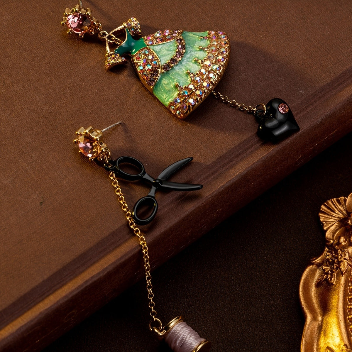 Whimsical Princess Dress Drop Earrings