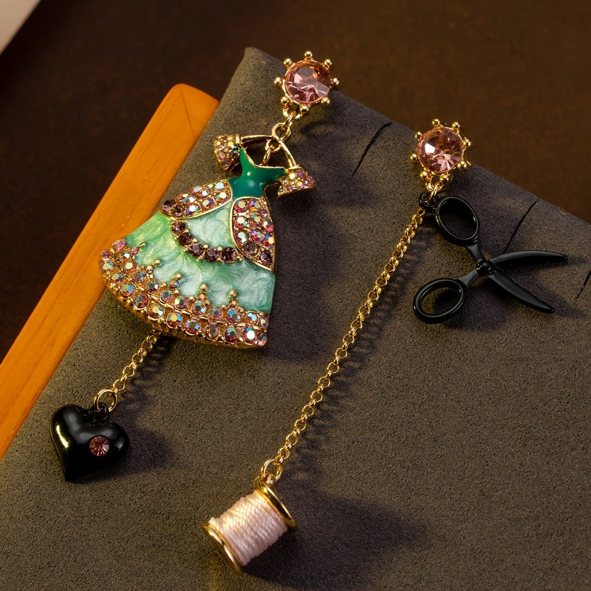 Whimsical Princess Dress Drop Earrings